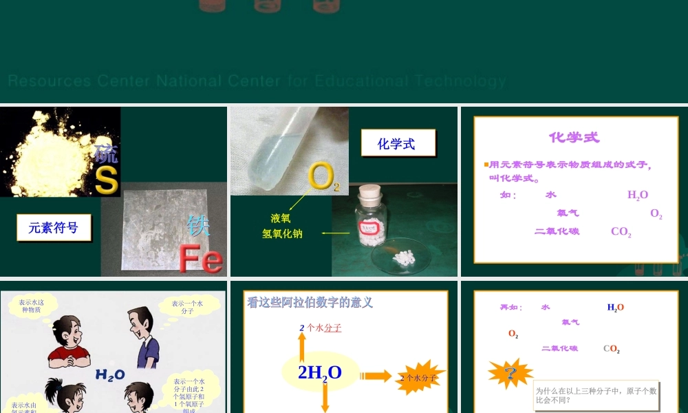 初三化学化学式与化合价教学[整理]新课标 课件