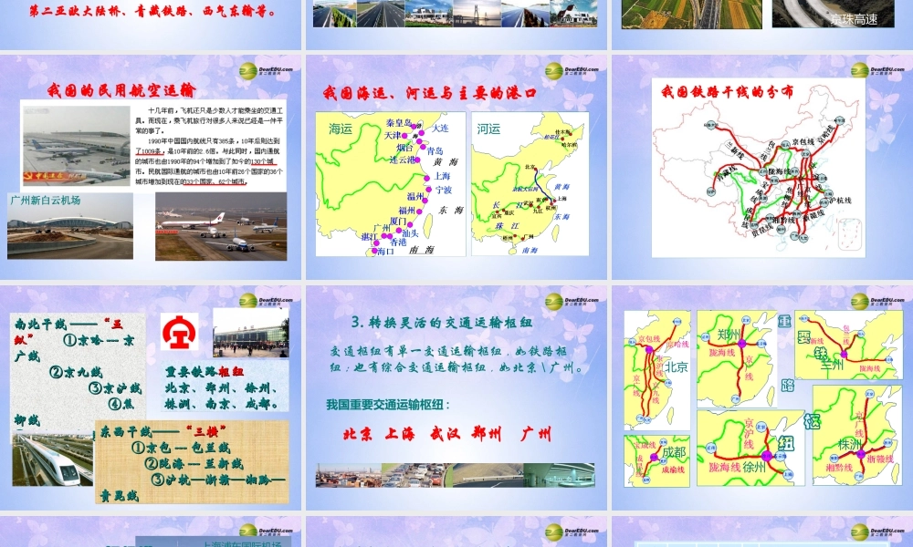 八年级地理上册 第四章 第一节 逐步完善的交通运输网课件 新人教版 课件