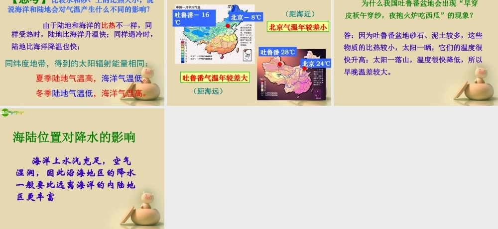 八年级科学上册 2.8 气候和影响气候的因素课件(1) 浙教版 课件