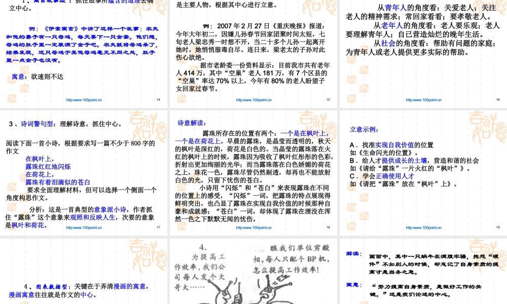 新材料作文审题立意技巧