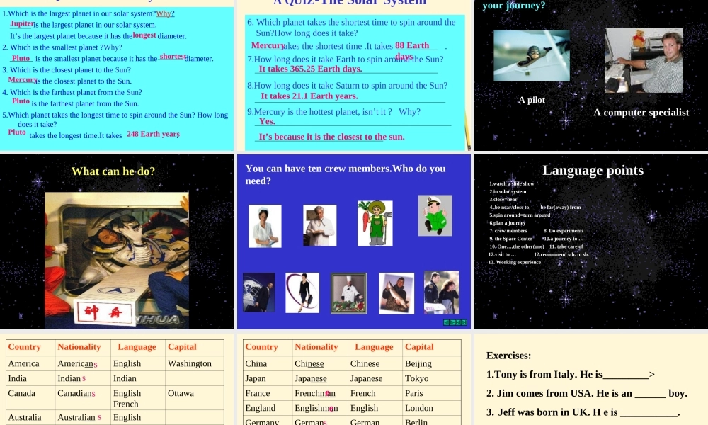 七年级英语下册 Module 4 Unit 4 A visit to the Space Museum 课件 上海牛津版 课件