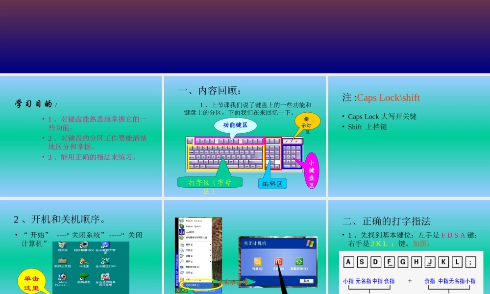 初中信息技术键盘练习课件