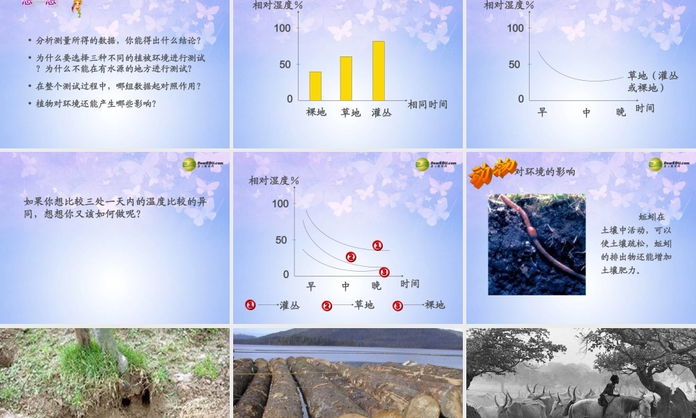 七年级生物上册 生物对环境的影响课件 苏科版 课件