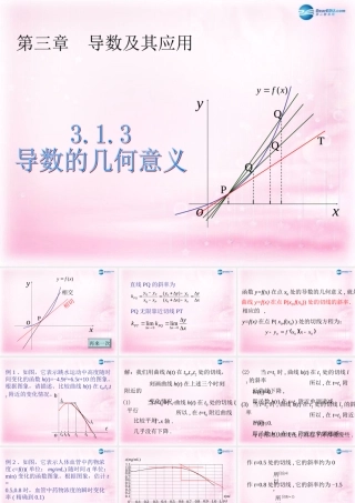 数学 3.1.3 导数的几何意义课件 新人教A版选修1-1 课件