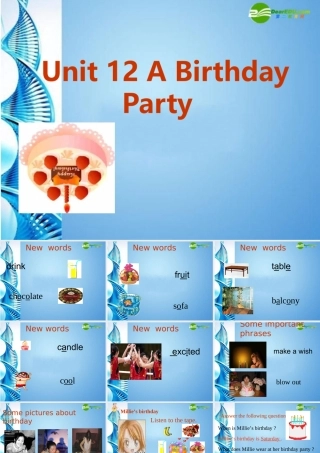 七年级英语上册 Unit 12 A birthday party预备课程课件 牛津版 课件