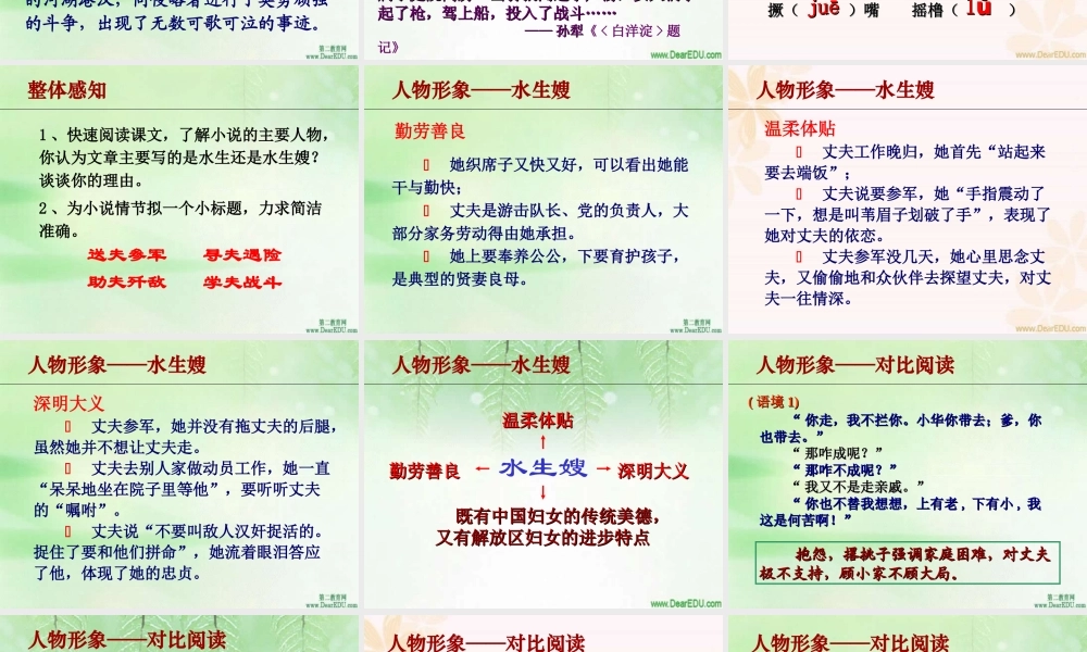 人教版高一语文荷花淀1 孙犁 课件