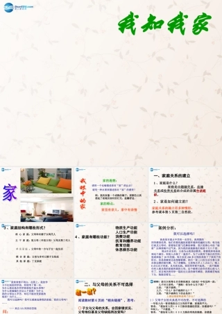 八年级政治上册 第一课 第一框 我知我家课件课件 新人教版 课件