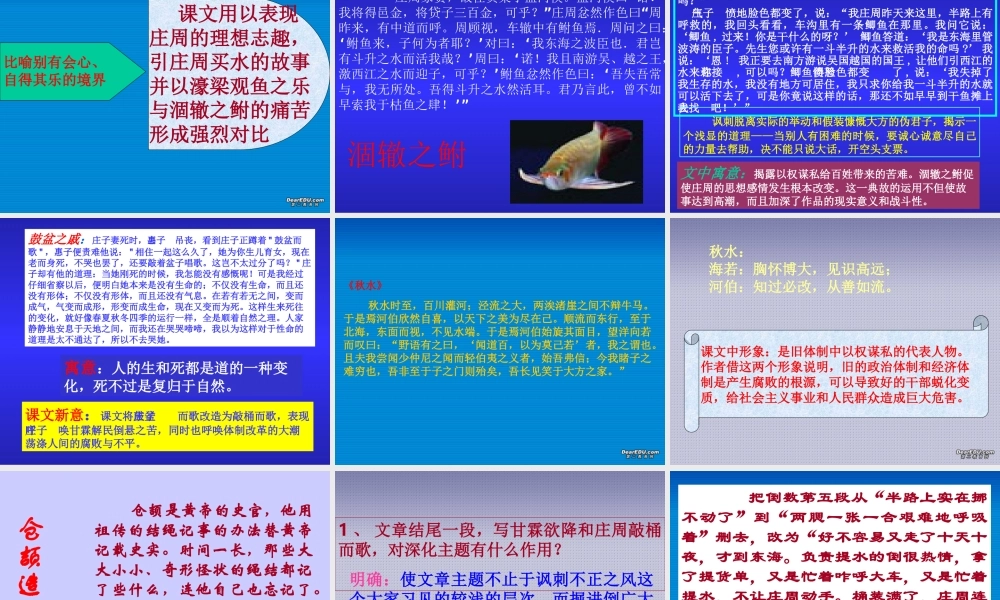 人教版高一语文庄周买水 刘征 课件