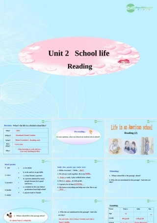 八年级英语上册(Unit 2 School life)Reading课件 牛津译林版 课件