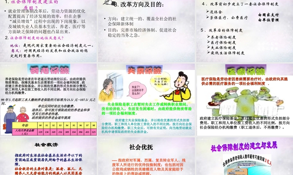 八年级历史下册 第21课 劳动就业与社会保障课件 华东师大版 课件