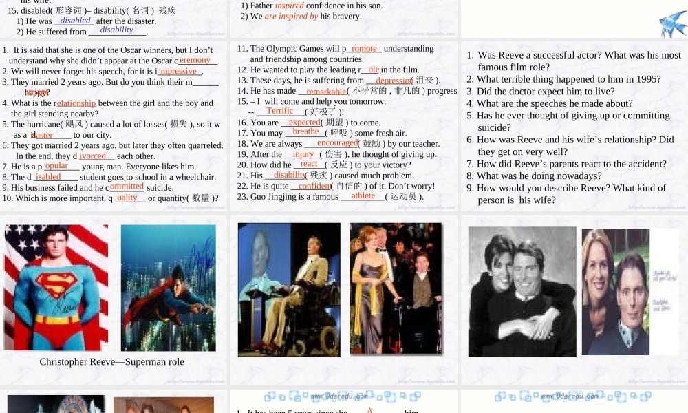 北师大版高一英语Lesson8 Superhero 课件