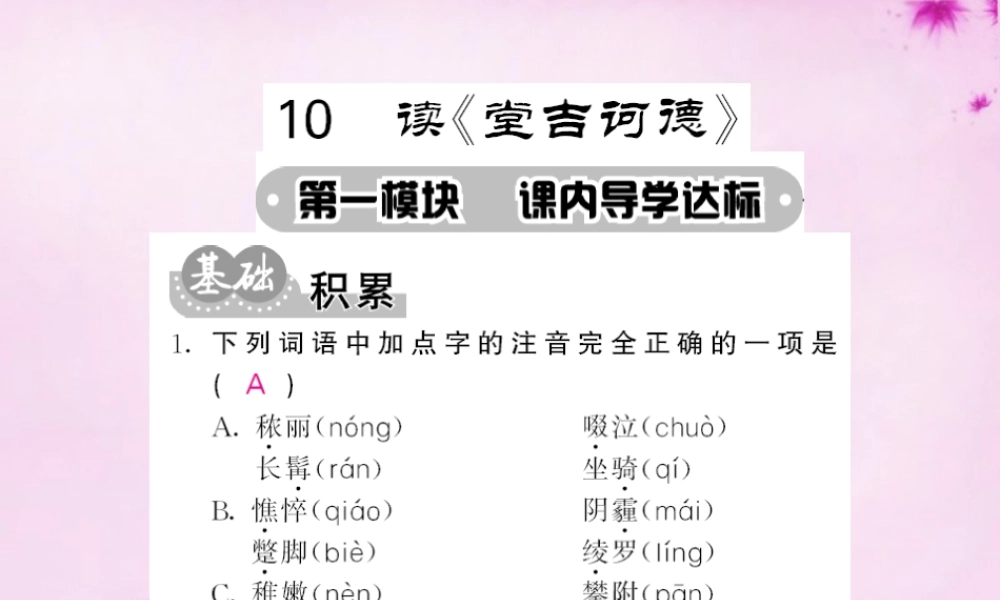 九年级语文下册 10 读(堂吉诃德)课件 语文版 课件