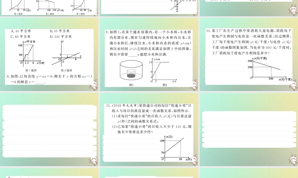 八年级数学上册 第四章 一次函数 4.4 一次函数的应用(2)习题课件 (新版)北师大版 课件