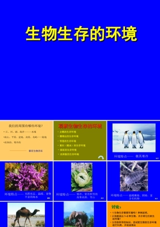 七年级生物第一章生物生存的环境课件苏科版 课件