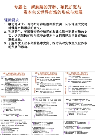 专题七-新航路的开辟、殖民扩张与