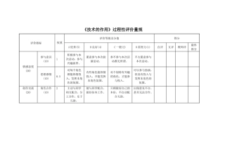 《技术的作用》过程性评价量规