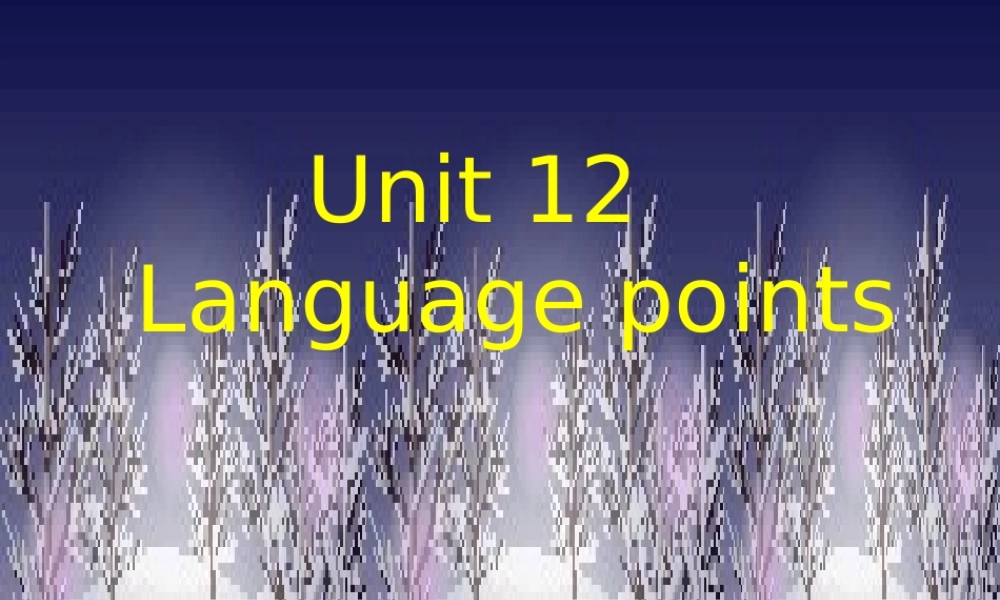 人教版高二英语Unit12 Language points 课件