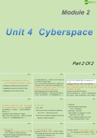 广东省高三英语第一轮总复习 Module2 Unit4 Cyberspace(2)课件 北师大版 新课标 课件