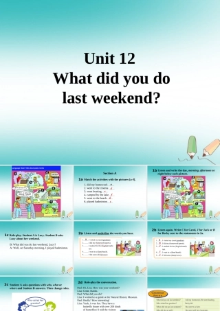 山东省郓城县随官屯镇七年级英语下册 Unit 12 What did you do课件 (新版)人教新目标版 课件