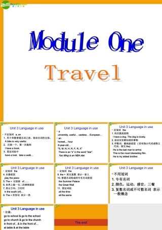 九年级英语下册 Module 1 Unit 3 Language in use课件 外研版 课件