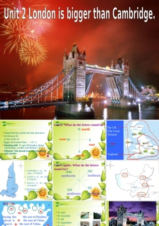 七年级英语下册：Module 5 Unit 2 London is bigger than Cambridge课件外研版 课件