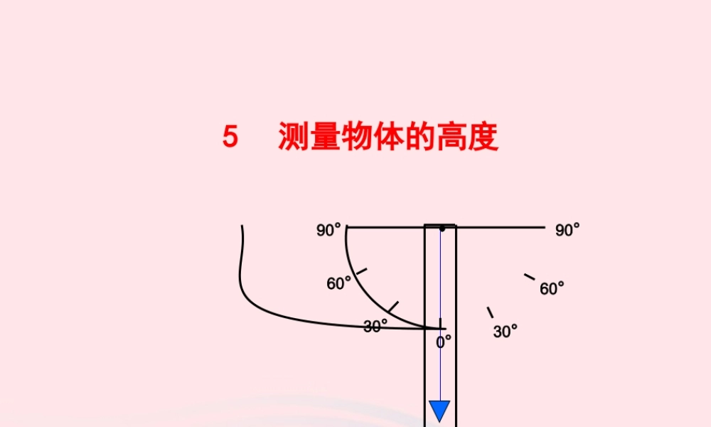 九年级数学下册 第一章直角三角形的边角关系 5测量物体的高度课件 北师大版 课件