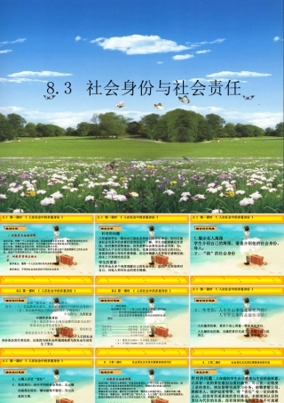 八年级政治下册 社会身份与社会责任课件 粤教版 课件