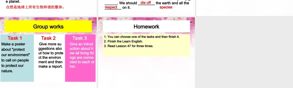 八年级英语下册 Unit 8 Save Our World lesson 47 Connected to Nature课件 (新版)冀教版 课件