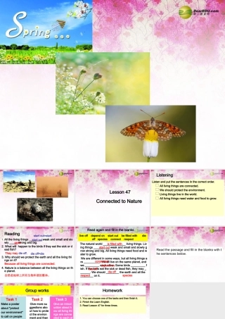 八年级英语下册 Unit 8 Save Our World lesson 47 Connected to Nature课件 (新版)冀教版 课件