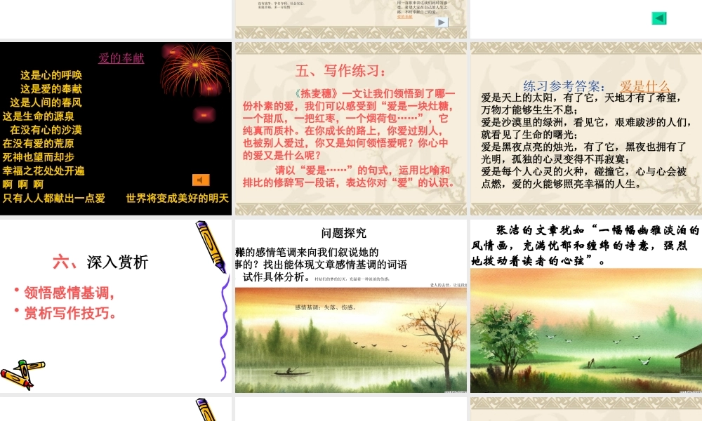 拣麦穗 新课标 人教版 课件