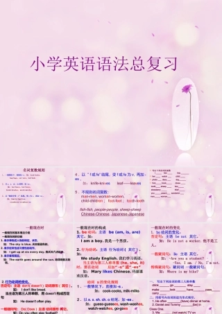 小学英语语法总复习课件