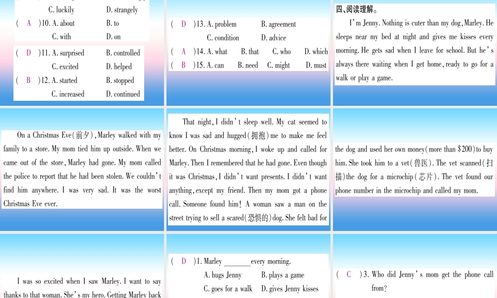 九年级英语全册 寒假作业 Unit 3 Could you please tell me where the restrooms are课堂导练课件(含中考真题)(新版)人教新目标版 课件