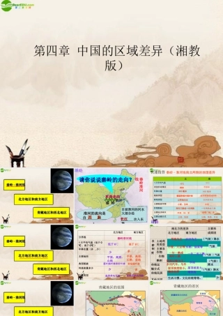 八年级地理上册 第四章(中国的区域差异)课件 湘教版 课件