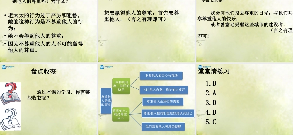 中学七年级政治上册 1.2 尊重他人是我的需要课件 新人教版 课件