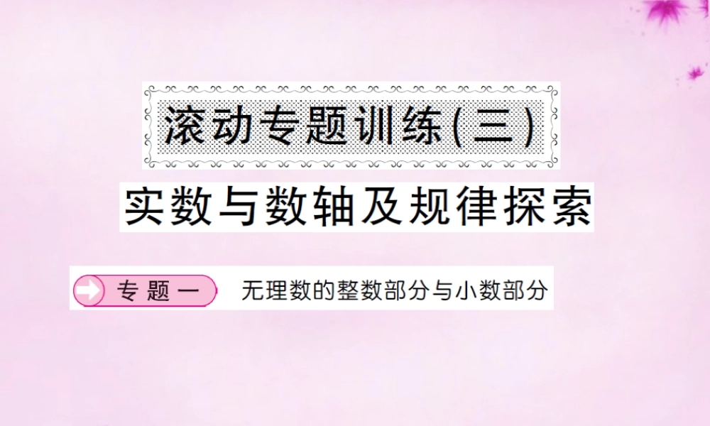 七年级数学下册 滚动专题训练(三) 实数与数轴及规律探索课件 (新版)新人教版 课件