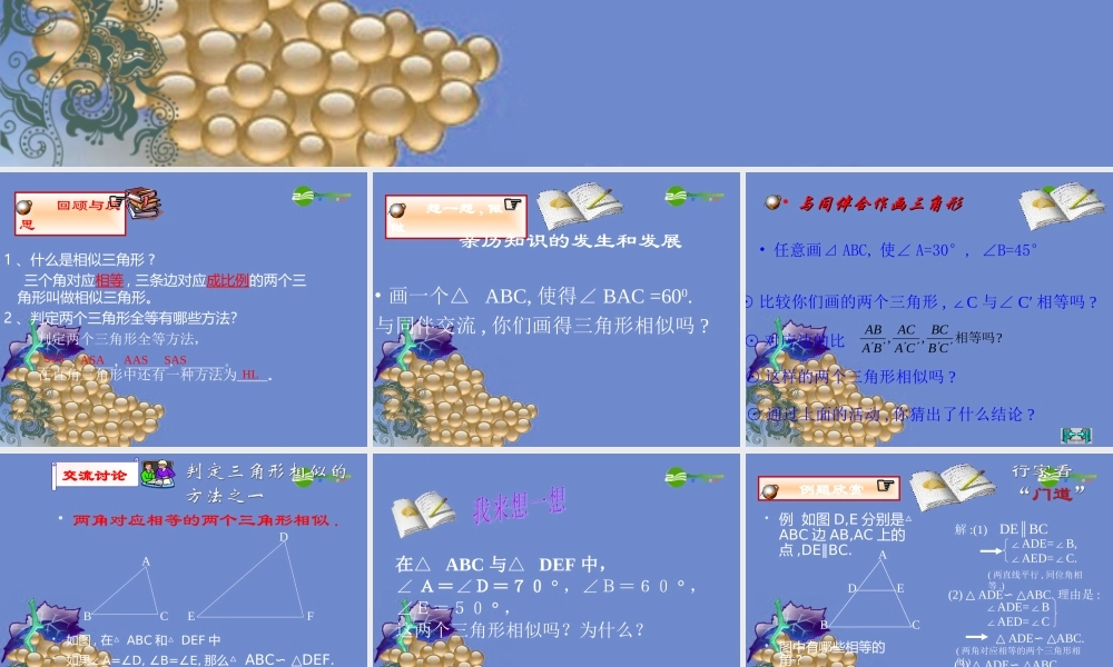 九年级数学上册 294 三角形相似的条件课件 冀教版 课件