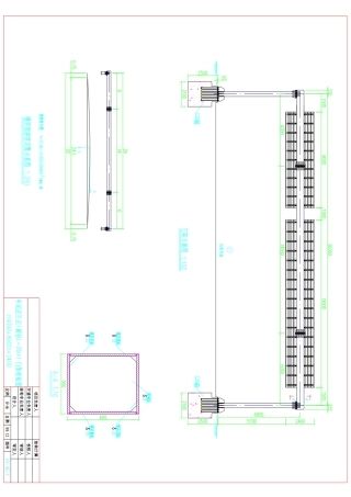 中间法兰式跨径L=26M门架结构图(14000+8000)×2400