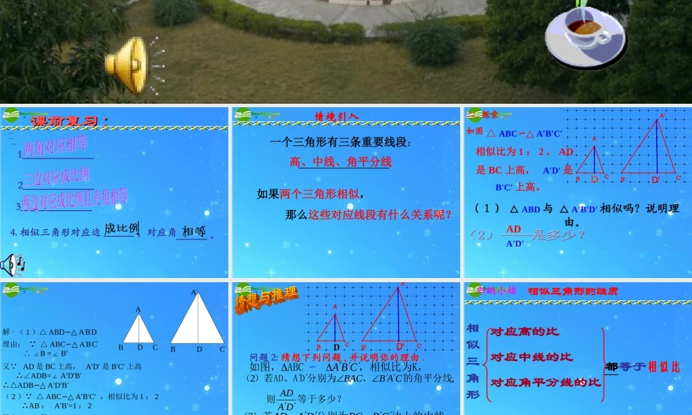 八年级数学下册 4-8相似多边形的性质 课件 北师大版 课件