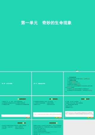 七年级生物上册 1.1.1 生物的基本特征课件 (新版)济南版 课件