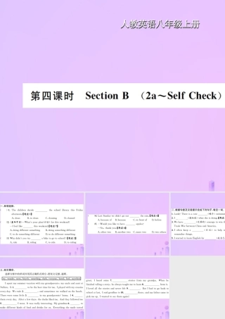 八年级英语上册 Unit 1 Where did you go on vscation(第4课时)Section B习题课件 (新版)人教新目标版 课件