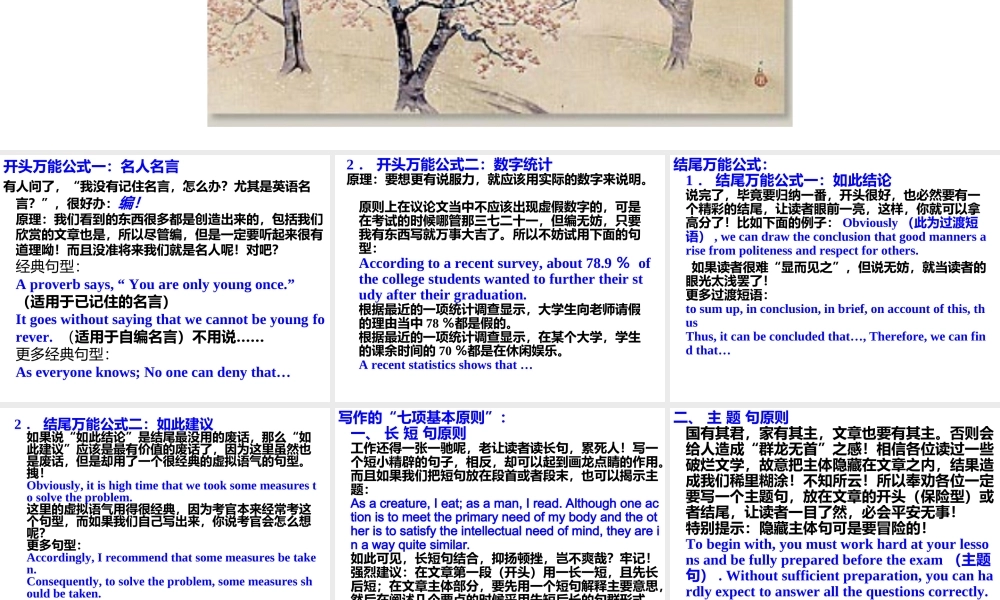 高考英语书面表达绝招