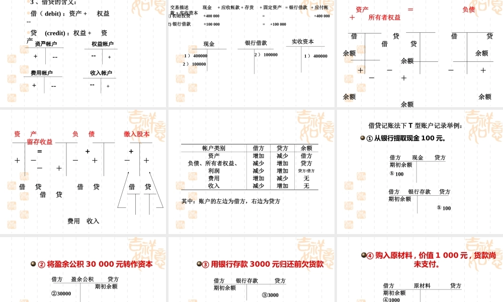 会计核算基础知识