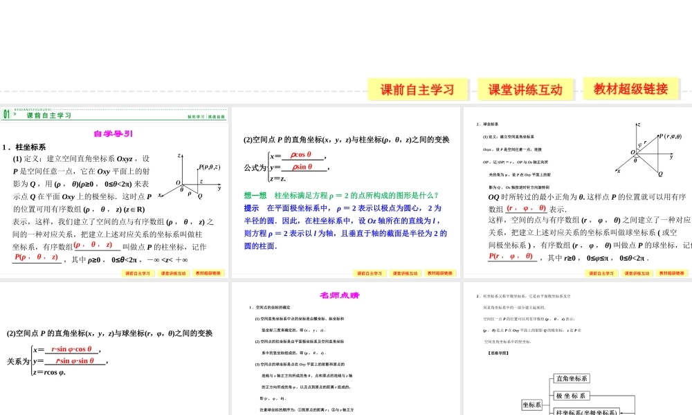 【创新设计】2013-2014版高中数学(人教A版-选修4-4)【配套ppt课件】1-4
