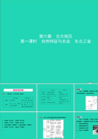 中考地理复习 七下 第六章 北方地区(第1课时)课件 鲁教版 课件