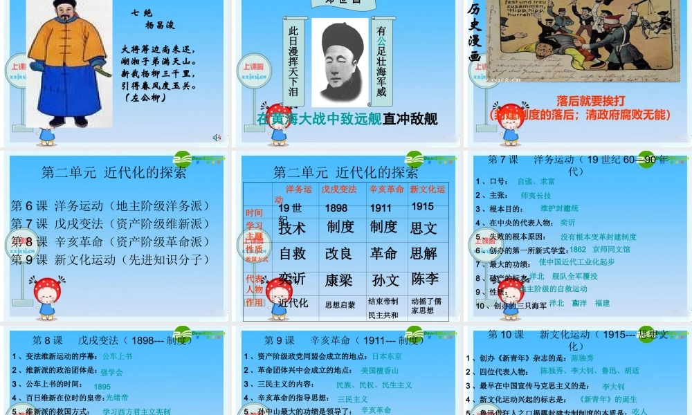 中考历史复习课件 中国近代史 课件