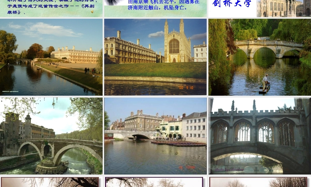 再别康桥.ppt123 七年级语文下(再别康桥)课件苏教版