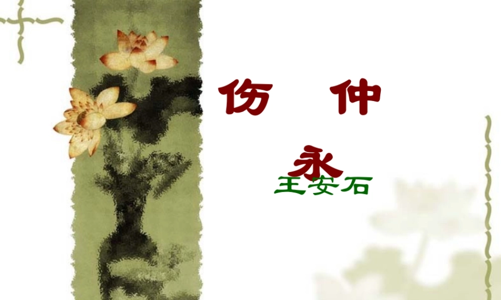 七年级语文伤仲永课件4 语文版 课件