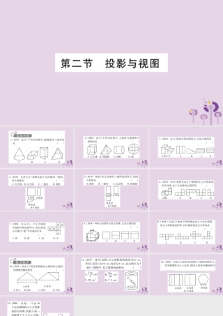 中考数学复习 第一轮 考点系统复习 第7章 图形与变换 第2节 投影与视图习题课件