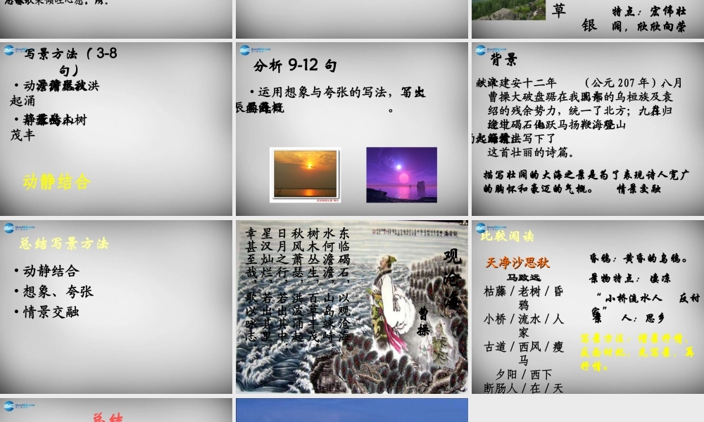 中学七年级语文上册 15 古代诗歌四首(观沧海)课件 (新版)新人教版 课件