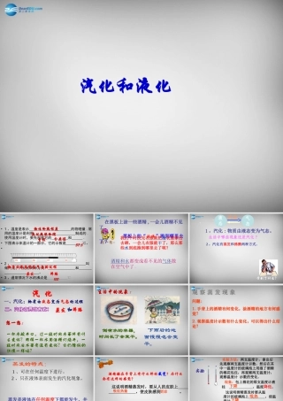 中学八年级物理上册 3.3 汽化和液化课件2 (新版)新人教版 课件